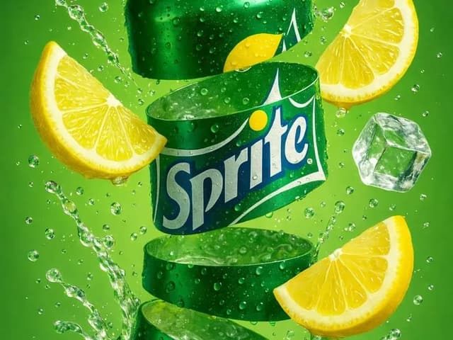 Green Burst: Floating Carbonated Can