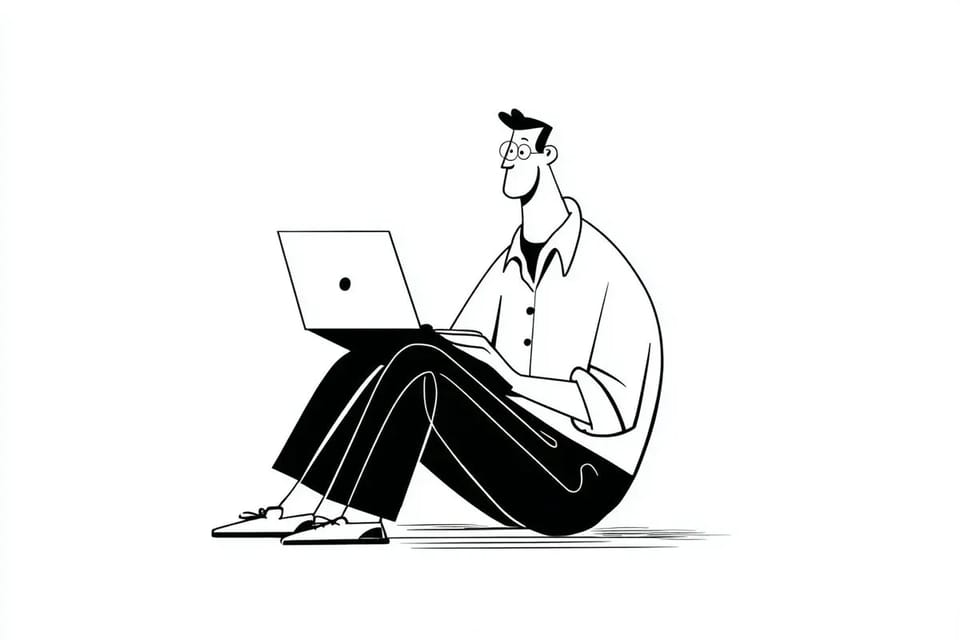Line & Shadow: Minimalist Monochrome Character Sketch